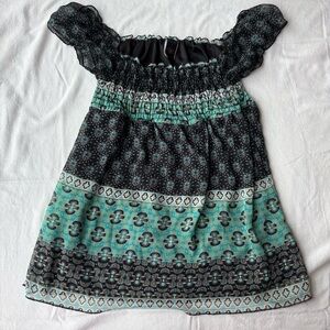 Wrapper Boho Y2K Babydoll Top